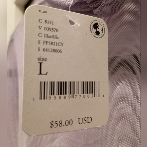 NEW! Intimately by Free People long sleeve bodysuit. Size large - Picture 3 of 4